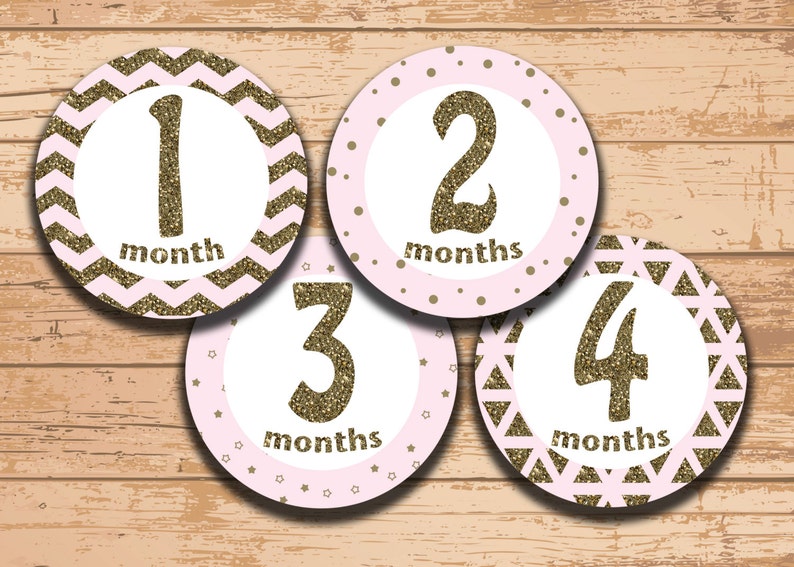 Instant Download. Printable Milestone Stickers. Baby Month - Etsy