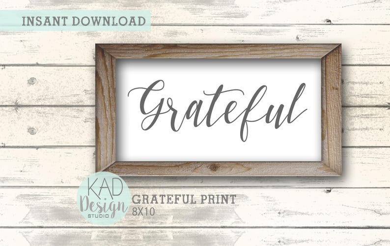 Grateful Print. Fall Decor. Thanksgiving Print. Fall - Etsy