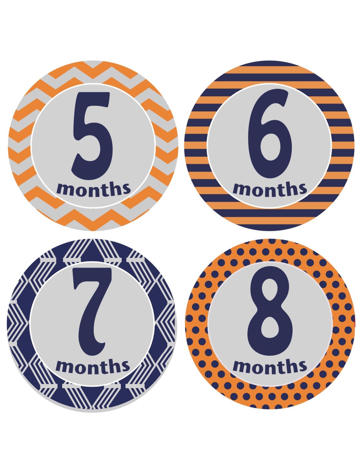 Instant Download Printable Milestone Stickers. Baby Month - Etsy