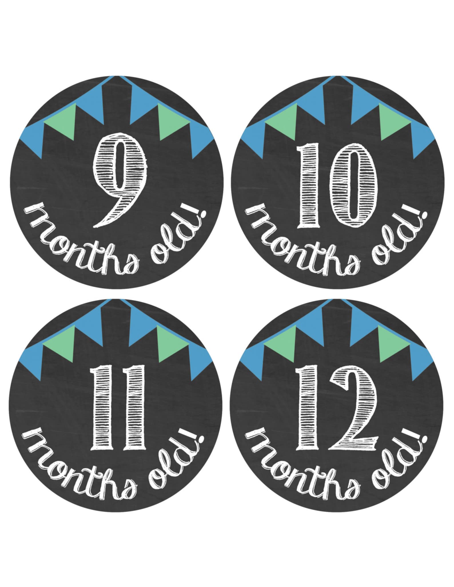 Instant Download. Printable Milestone Stickers. Baby Month - Etsy