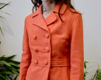 burnt orange peacoat
