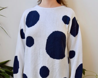Nineties Big Dot Cotton Sweater