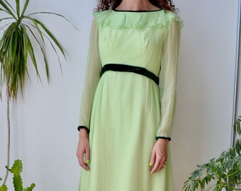 Lime Chiffon Gown