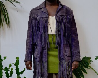 Sixties Purple Fringe Jacket