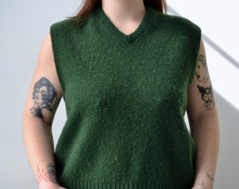 Seventies Forest Green Jantzen Wool Sweater Vest