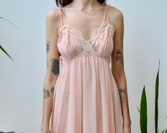 Sixties "Vanity Fair" Pink Slip Dress