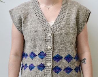 Grey Knit "Sweet Grass Wool, Melville Montana" Sweater Vest