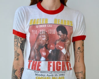 1985 World Middleweight Championship Ringer Tee