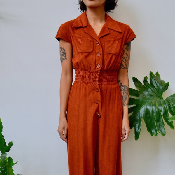 Seventies Rust Jumpsuit