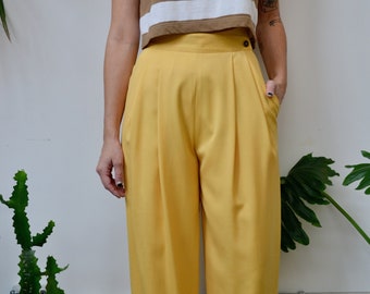 Eighties Buttercup Yellow Trousers