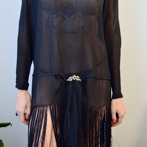 Vintage 1920's Fringe Flapper Dress image 2