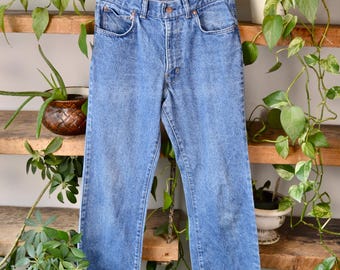 Vintage 90er Jahre Polo Ralph Lauren Mid Wash Boot Cut Jeans