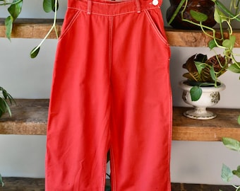 Vintage 50s Side Zip Capri Pants Topsail Westpoint Fabric