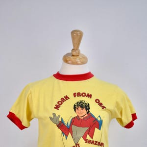 Vintage Seventies &quot;Mork From Ork&quot; Mork and Mindy Yellow Ringer Tee