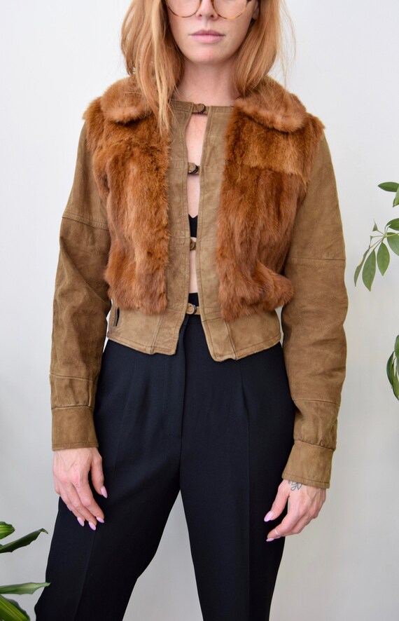 Vintage fur bomber jacket Clearance