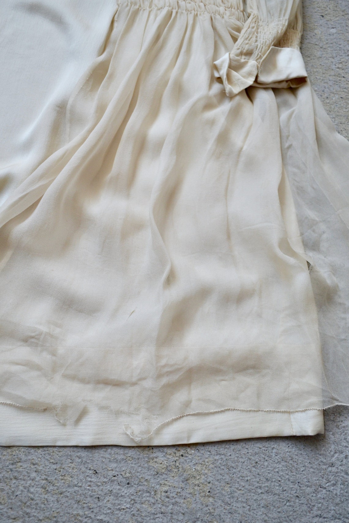 Antique Cream Silk Shift Dress - Etsy
