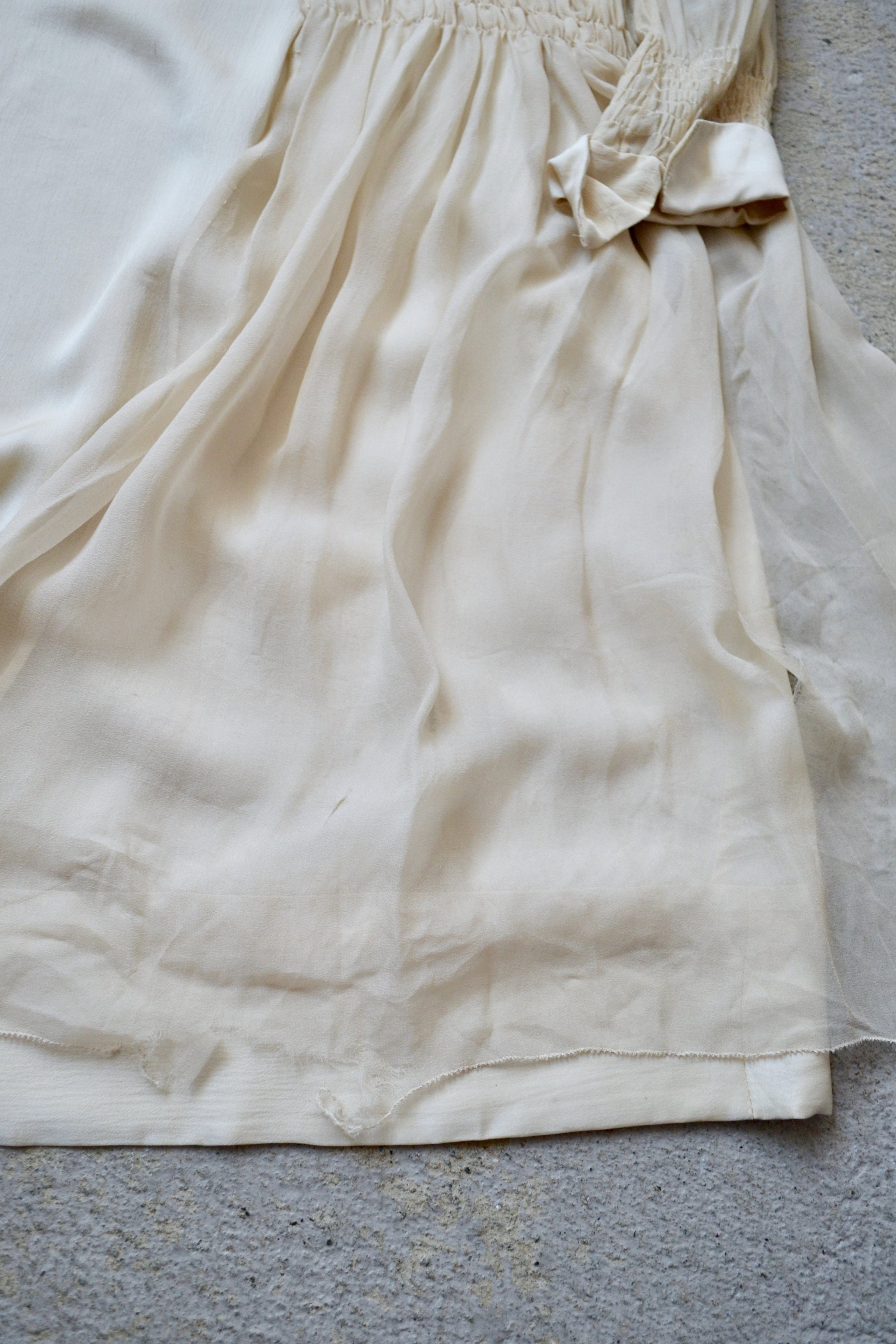 white christmas dresses Kasya Cream Satin Long Sleeve Mini Dress - US 6 main image 0