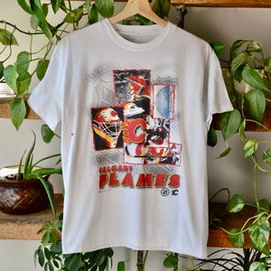 Casque Vintage Calgary Flames Années 90 - Double Logo - Modèle Dominator PRO - Neuf Avec étiquettes