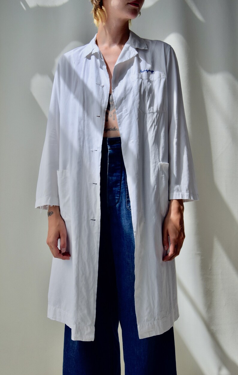 Vintage Lab Coat/medical Uniform Jacket Etsy