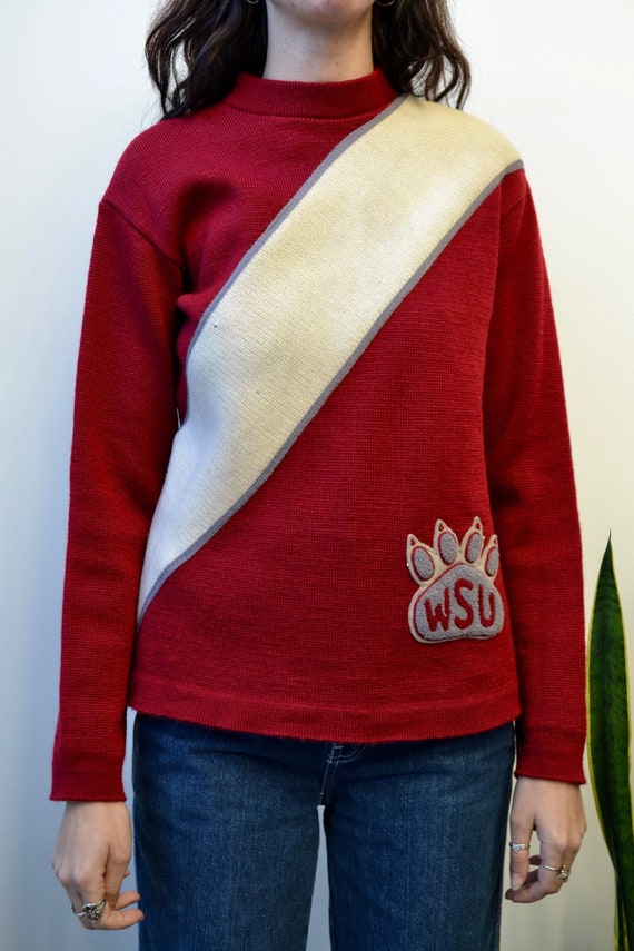 Fifties/Sixties Deep Red "Lasley Knitting Co" Knit