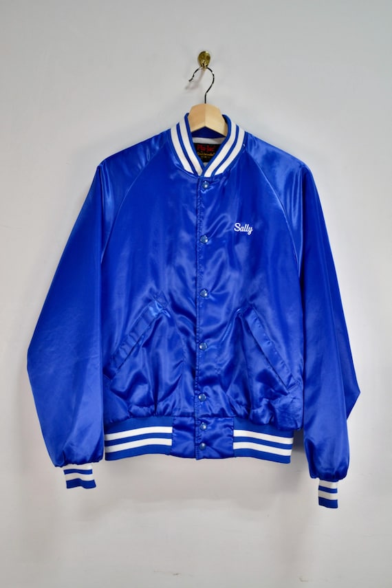 Vintage Sally's Blue Satin Square Dancing Club Bomber Jacket - Etsy