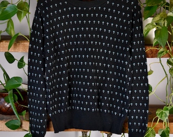 Vintage 90er Jahre Eddie Bauer Black Label Strick Pullover - M