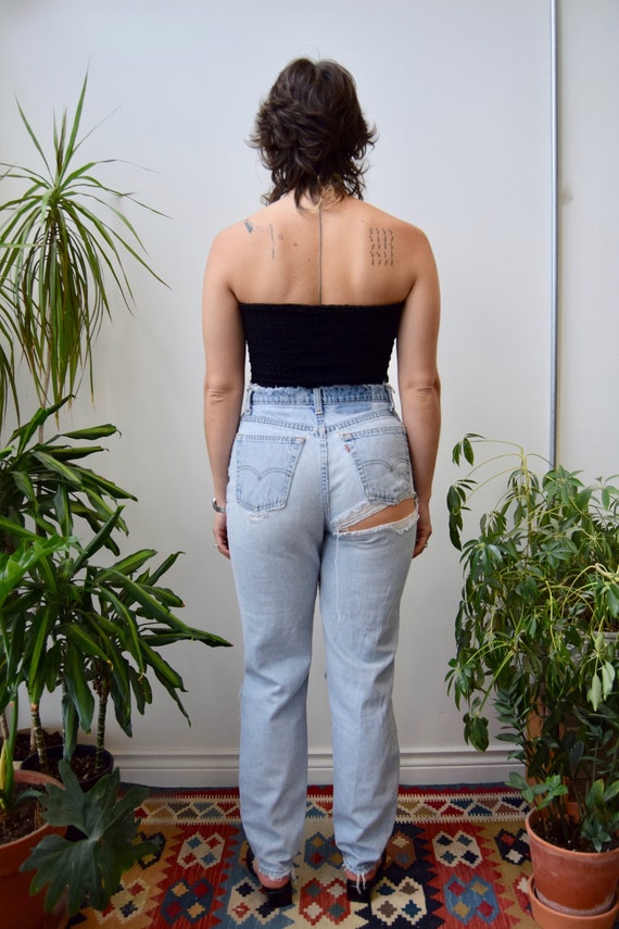 Thrashed Levi's Tapered Jeans - Etsy