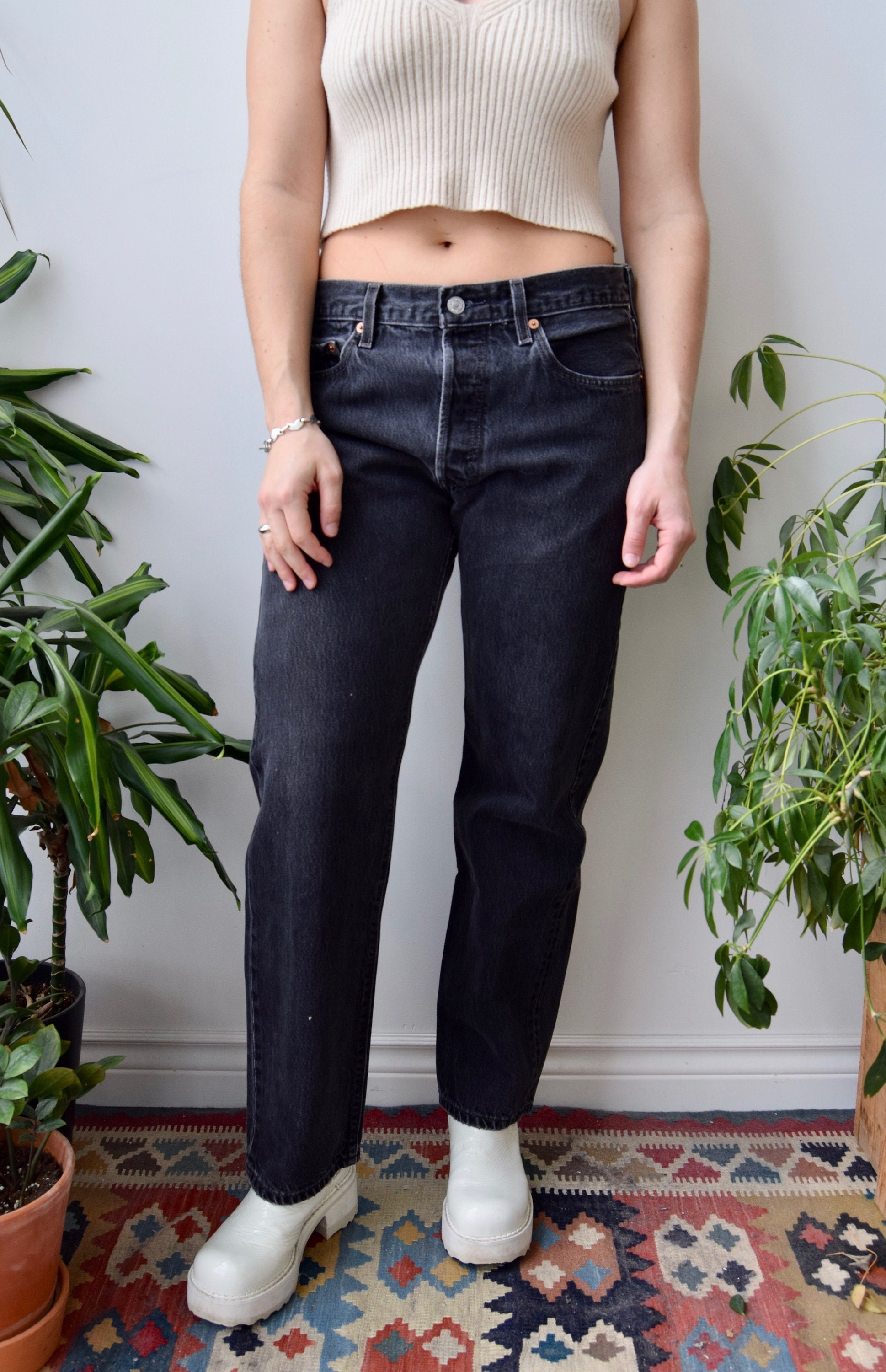 Faded Black 501 Vintage Levi's - Etsy Denmark