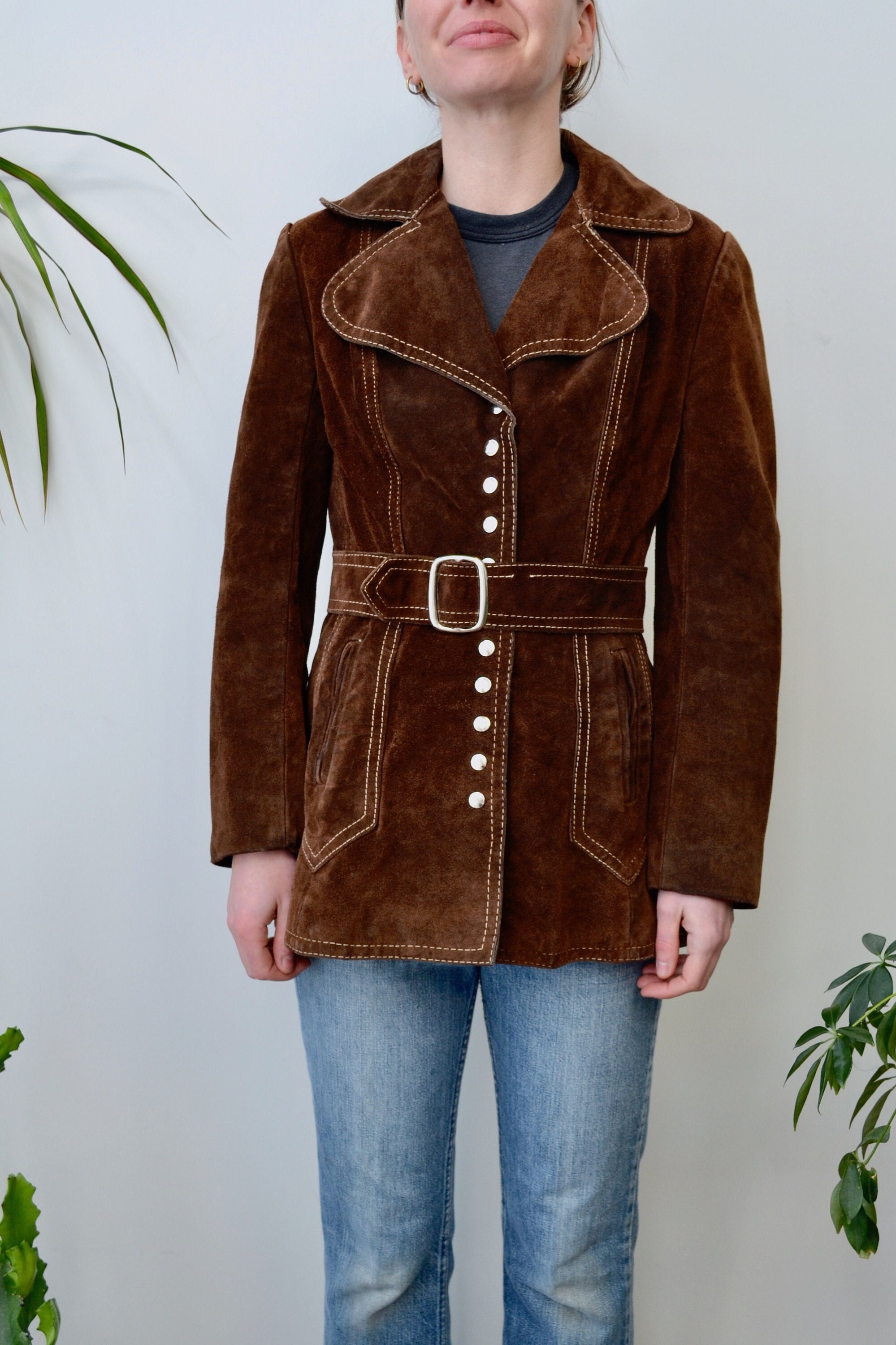 60s Suede Jacket - Etsy Canada