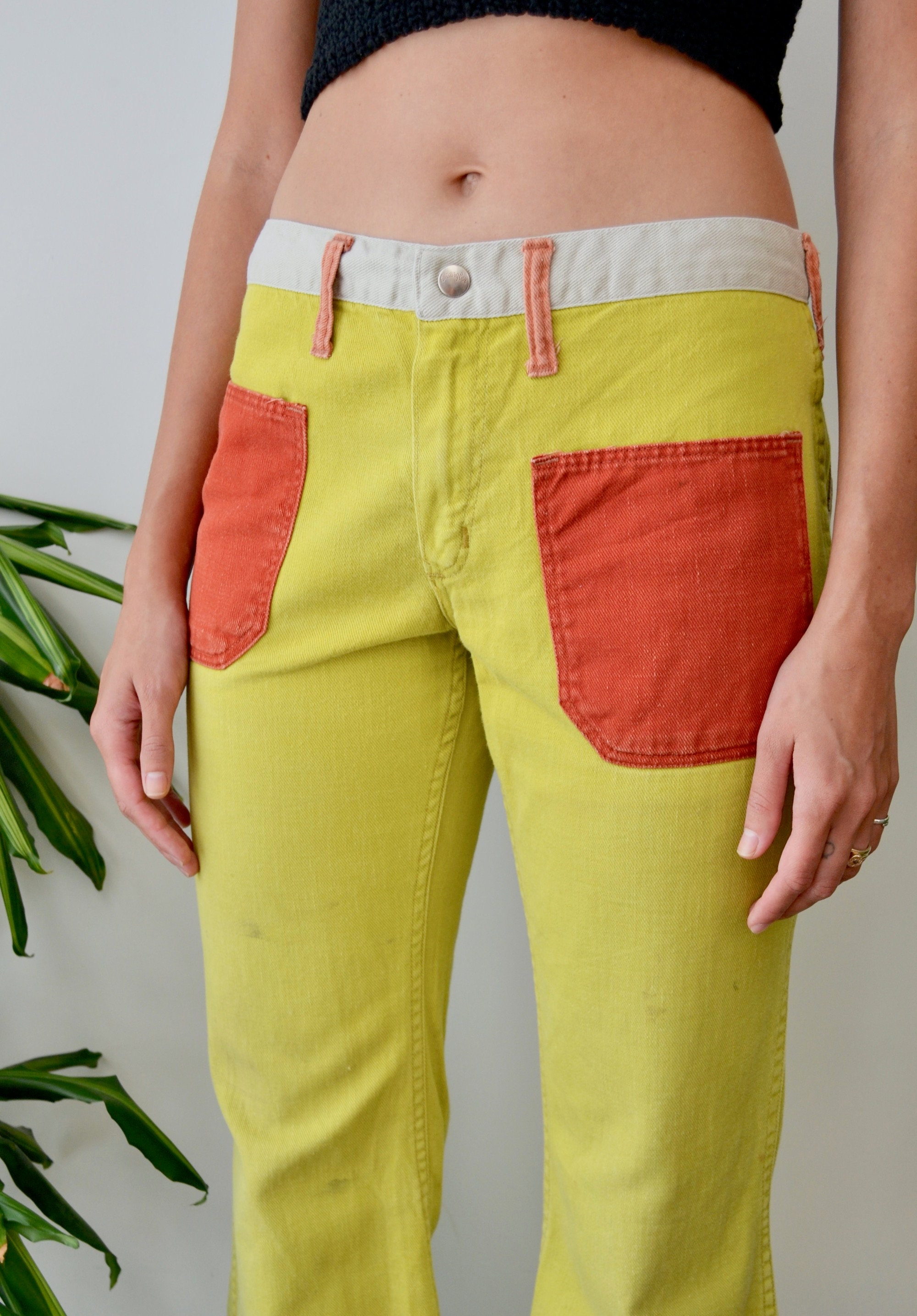 Vintage 60's Peter Max Wrangler Colour Block Flares - Etsy Vintage 60's Peter Max Wrangler Colour Block Flares - Etsy