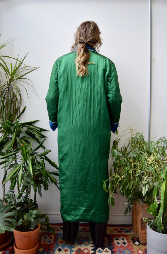 vintage satin quilted robe
