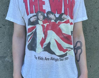 Die Wer Kinder sind in Ordnung Tour 1989 Konzert T-Shirt Single Stitch weißes Shirt