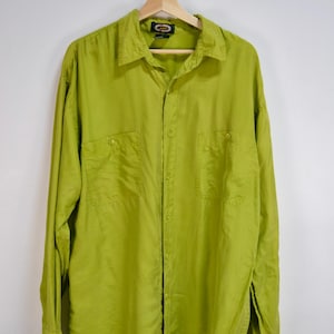 Vintage 90s/00s Green Silk Blouse
