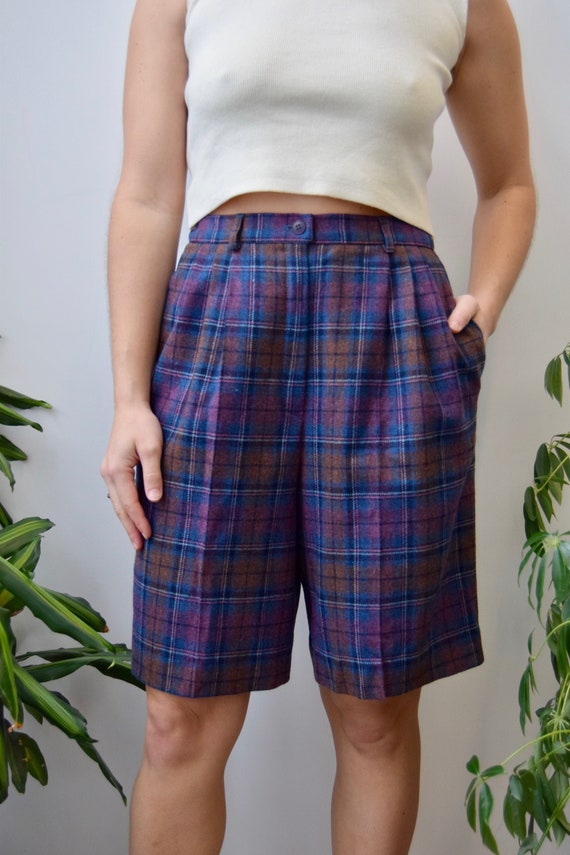 Vintage Purple Plaid pendleton Wool 