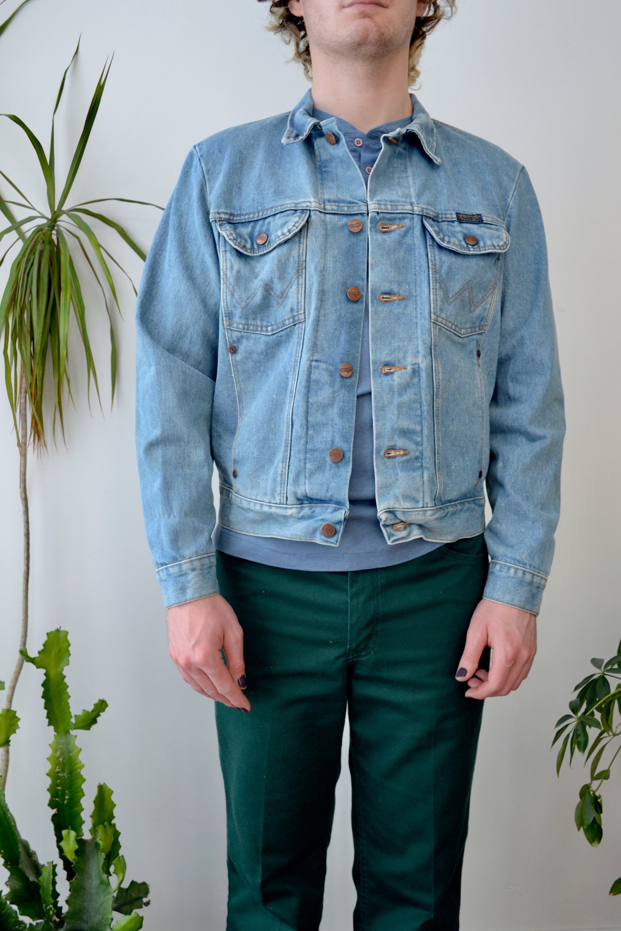 New Heritage Medium Wash Denim Shearling Trucker Jacket