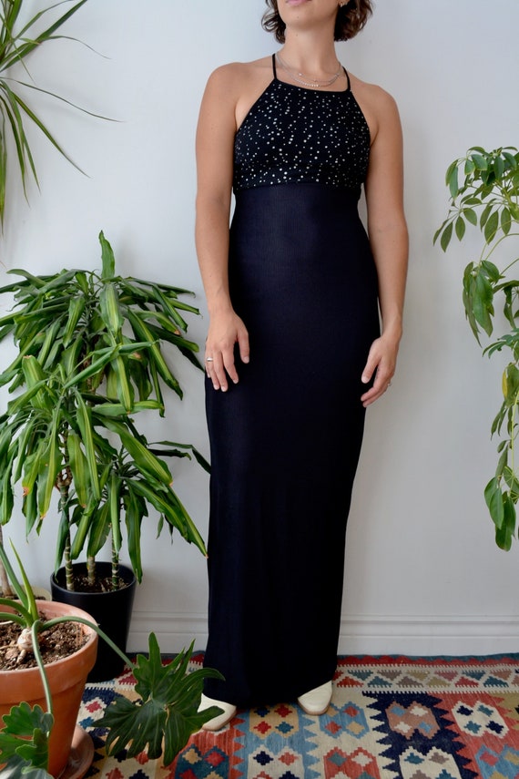 Y2K Sparkly Black Gown Gem