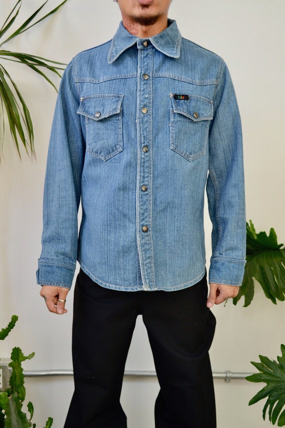 Seventies H.I.S Denim Shirt - Etsy