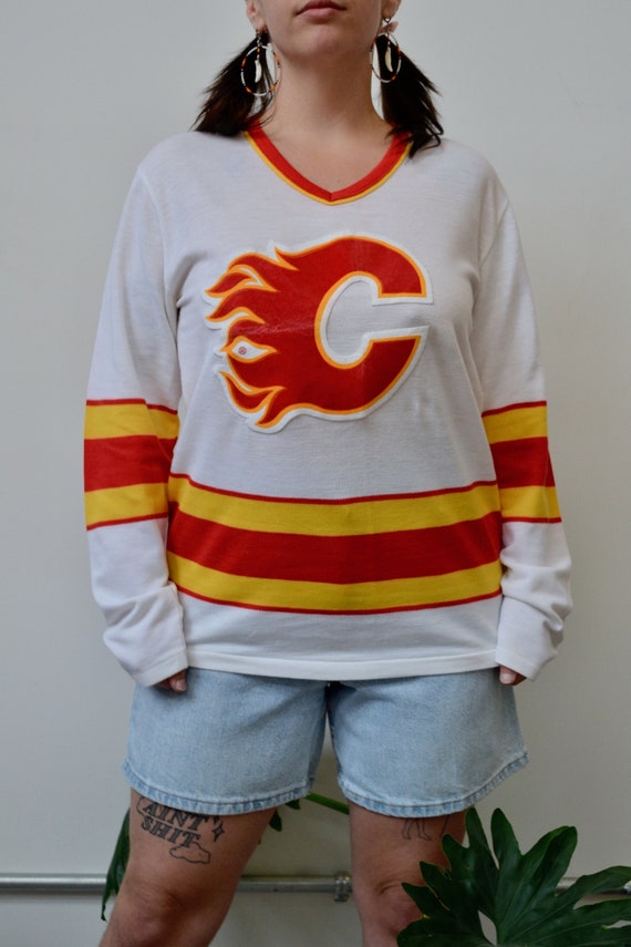 2000s CCM Calgary Flames Blasty Jersey - Autographed Lanny