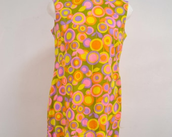 Vintage Sixties/Seventies Lightweight Floral Shift Dress