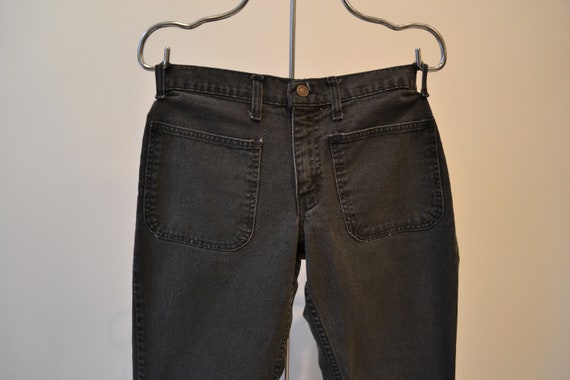 1960s Big E Levi's Black Patch Pocket Flares. - image 5