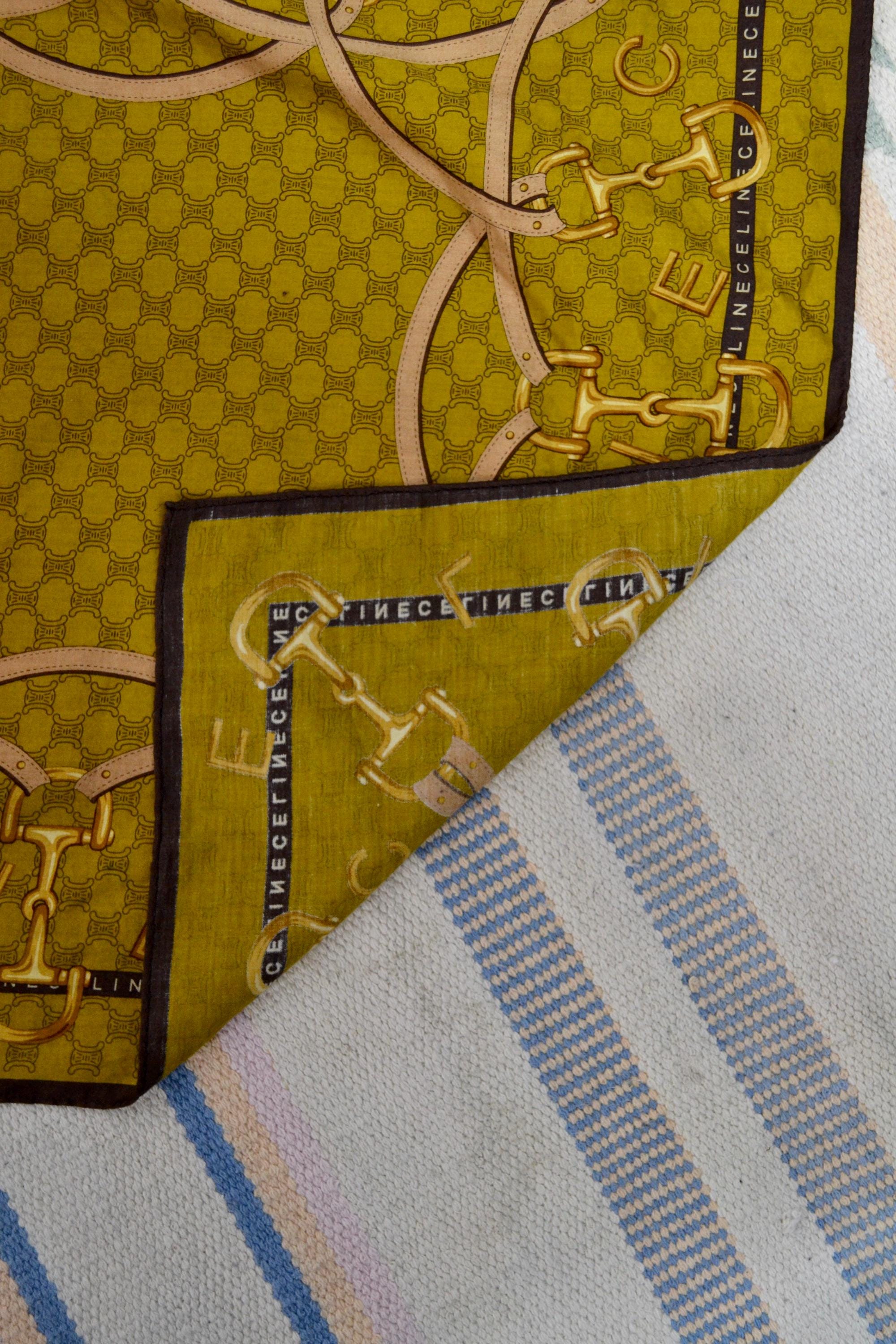 ヴィンテージ 90 年代 セリーヌ コットン スカーフ - Etsy 日本