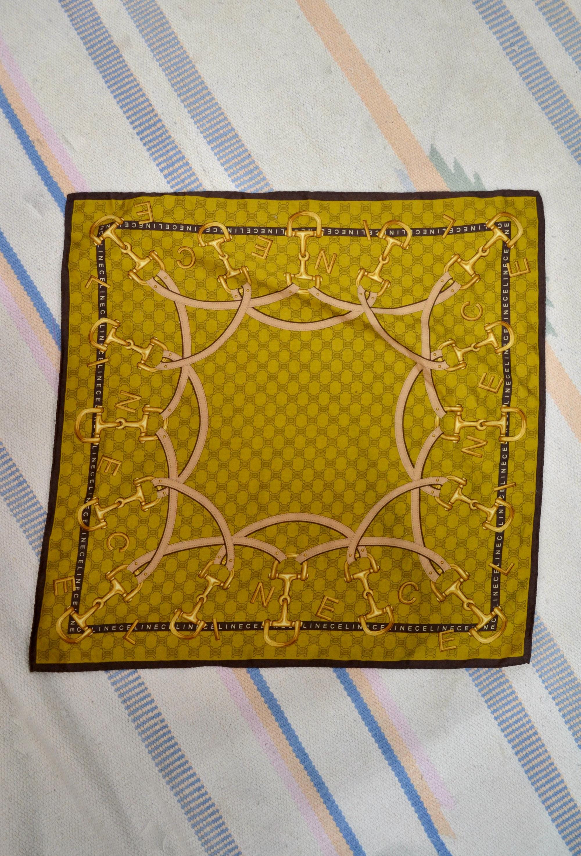 ヴィンテージ 90 年代 セリーヌ コットン スカーフ - Etsy 日本