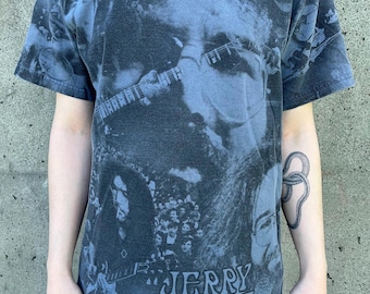1997 Vintage Jerry Garcia von The Greatful Dead All Over Print Winterland Tag