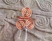 Copper triskele ring