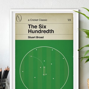 Stuart Broad 600th Test Wicket - England v Australia - Ashes 2023 - Classic Book Cover Poster - Cricket Gift (Various Sizes)