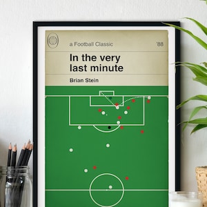 Brian Stein winner - Luton Town 3 Arsenal 2 - League Cup Final 1988 - Luton Goal - Football Print - Book Cover Goal Poster (Various Sizes)