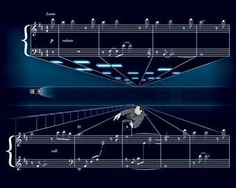 Blade Runner 'Memories of Green' Sheet Music Poster - Vangelis Movie Art