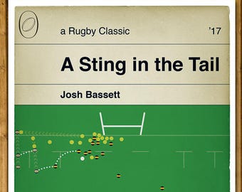 Rugby Poster - Wasps try v Leicester Tigers in the 2017 Premiership Semi Final - Josh Bassett - Classic Book Cover Print (Various Sizes)