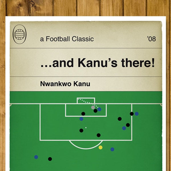 Portsmouth goal v Cardiff in Cup Final 2008 - Nwankwo Kanu Winner - Classic Book Cover Poster (Various Sizes)