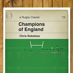 Rugby Poster - Harlequins try v Leicester Tigers - 2012 Premiership Final - Chris Robshaw - Classic Book Cover Print (Various Sizes)